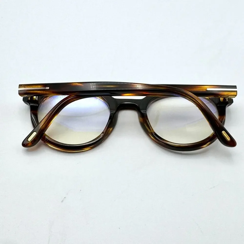 Tom Ford Eyeglasses Frame TF6061-B 055 Havana Brown Round 50-23-145 New